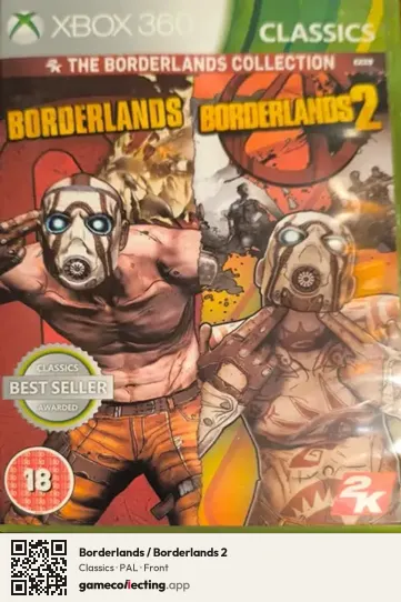 Borderlands / Borderlands 2 Xbox 360, PAL box front