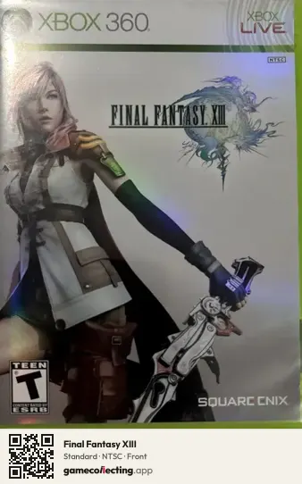 Final Fantasy XIII Xbox 360, NTSC box front
