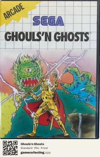 Ghouls'n Ghosts Sega Master System, PAL box front