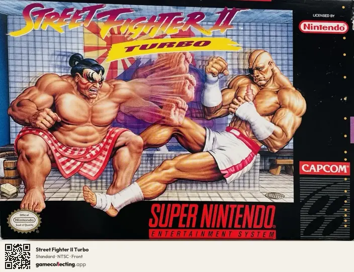 Street Fighter II Turbo Super Nintendo Entertainment System, NTSC box front