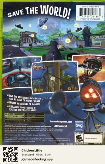 Chicken Little Xbox, NTSC box back