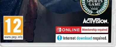 Tony Hawk's Pro Skater 1 + 2, the PEGI square on its front