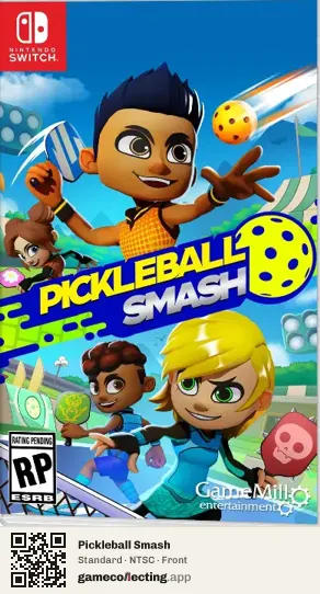 Pickleball Smash Nintendo Switch, NTSC box front