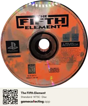 The Fifth Element PlayStation, NTSC disc