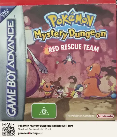 Pokémon Mystery Dungeon: Red Rescue Team Game Boy Advance, Australia box front