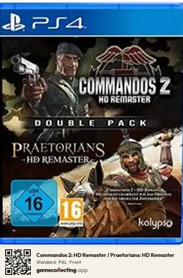 Commandos 2: HD Remaster / Praetorians: HD Remaster PlayStation 4, PAL box front