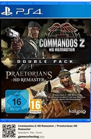 Commandos 2: HD Remaster / Praetorians: HD Remaster PlayStation 4, PAL box front
