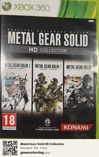 Metal Gear Solid HD Collection Xbox 360, PAL box front