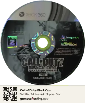 Call of Duty: Black Ops Xbox 360, Asia disc