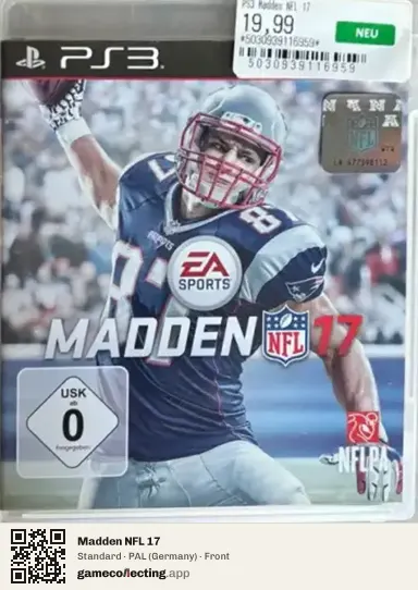 Madden NFL 17 PlayStation 3, Germany box front