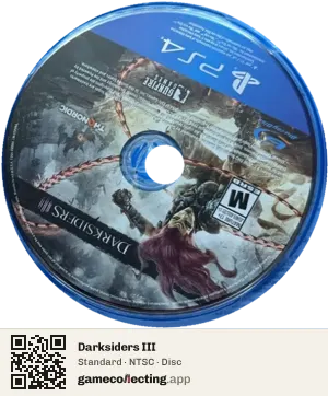 Darksiders III PlayStation 4, NTSC disc