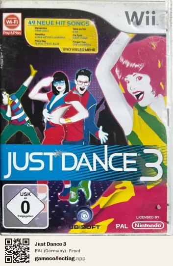 Just Dance 3 Nintendo Wii, Germany box front