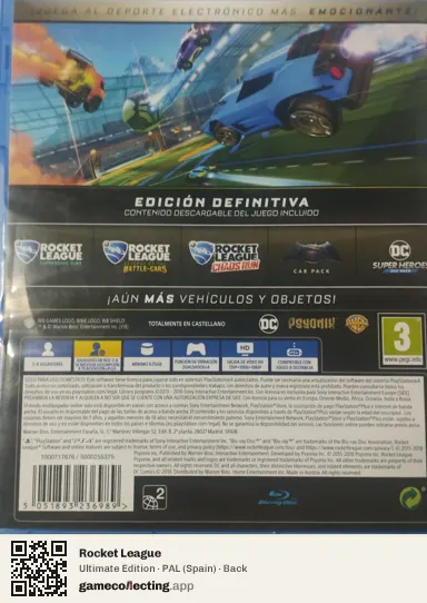 Rocket League PlayStation 4, Spain box back