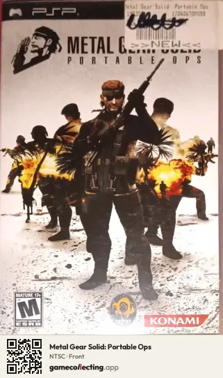 Metal Gear Solid: Portable Ops PlayStation Portable, NTSC box front