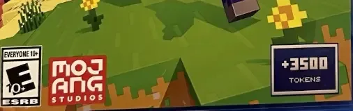 Minecraft, the ESRB box on its front