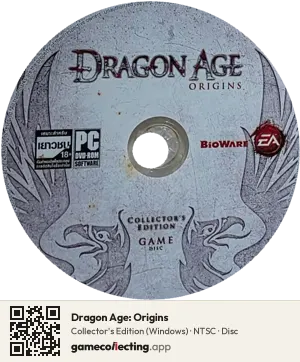 Dragon Age: Origins Computer, NTSC disc