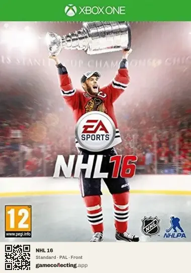 NHL 16 Xbox One, PAL box front