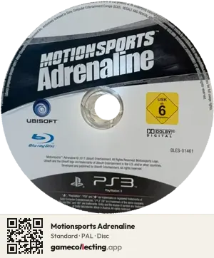 Motionsports Adrenaline PlayStation 3, PAL disc
