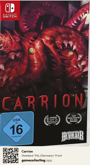Carrion Nintendo Switch, Germany box front