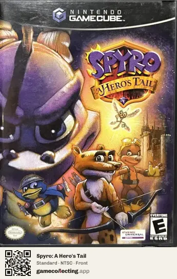 Spyro: A Hero's Tail Nintendo GameCube, NTSC box front