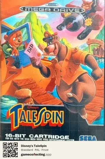 Disney's TaleSpin Sega Mega Drive / Genesis, PAL box front