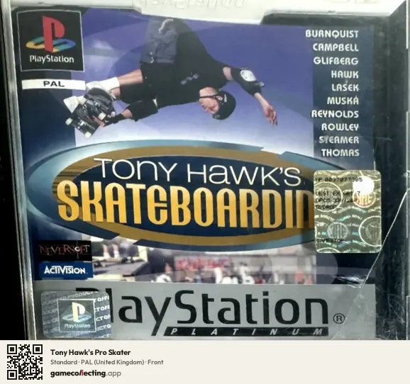 Tony Hawk's Pro Skater PlayStation, United Kingdom box front