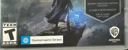 Hogwarts Legacy, the ESRB box on its front