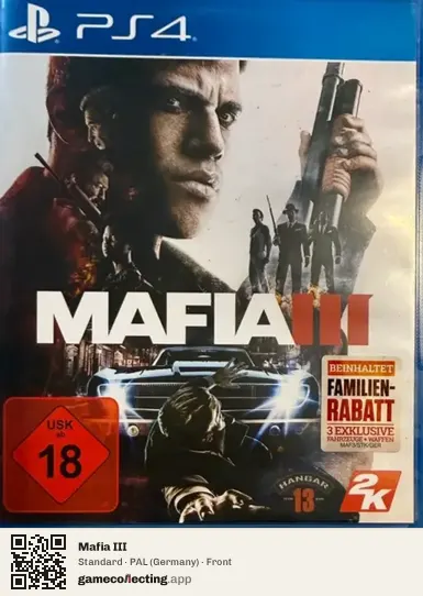 Mafia III PlayStation 4, Germany box front
