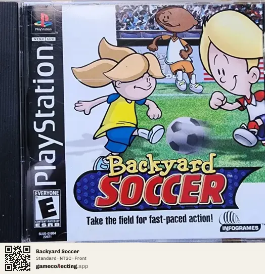 Backyard Soccer PlayStation, NTSC box front