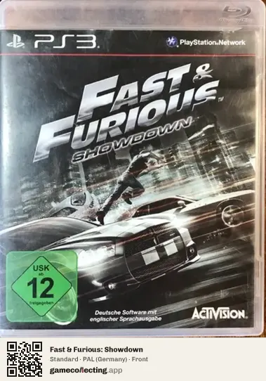 Fast & Furious: Showdown PlayStation 3, Germany box front