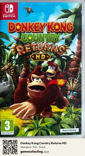 Donkey Kong Country Returns HD Nintendo Switch, PAL box front