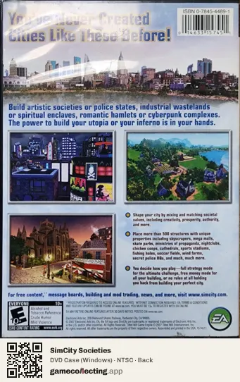 SimCity Societies Computer, NTSC box back