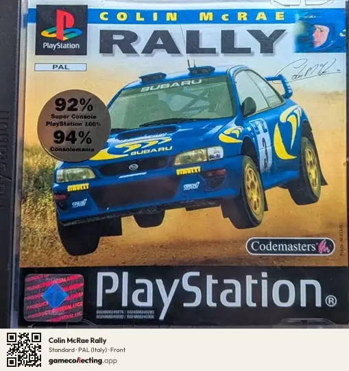Colin McRae Rally PlayStation, Italy box front