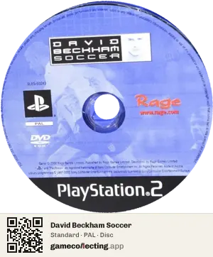 David Beckham Soccer PlayStation 2, PAL disc
