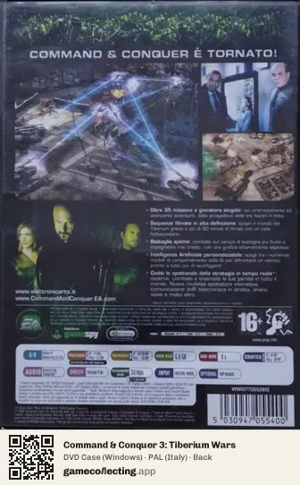 Command & Conquer 3: Tiberium Wars Computer, Italy box back