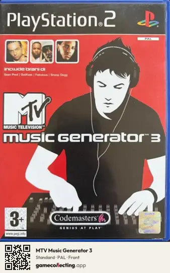 MTV Music Generator 3 PlayStation 2, PAL box front