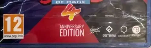 Streets of Rage 4, the PEGI square on its front