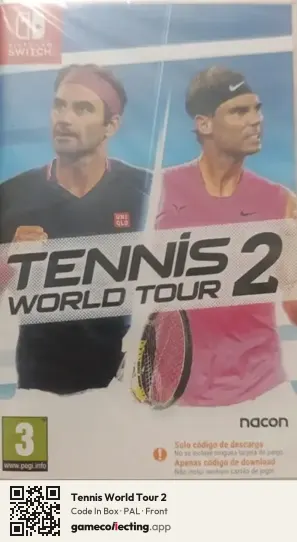 Tennis World Tour 2 Nintendo Switch, PAL box front