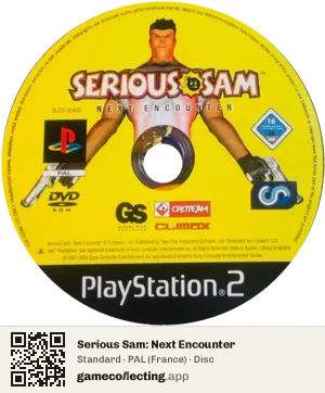 Serious Sam: Next Encounter PlayStation 2, PAL disc