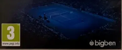 Tennis World Tour, the PEGI square on its front