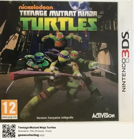 Teenage Mutant Ninja Turtles Nintendo 3DS, France box front