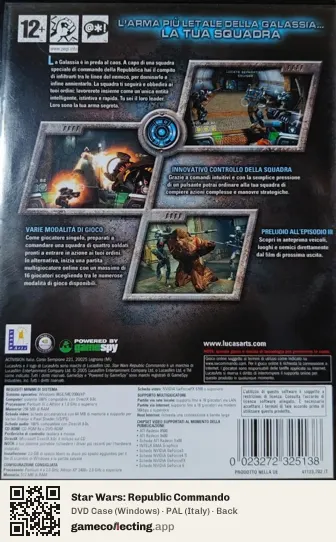 Star Wars: Republic Commando Computer, Italy box back