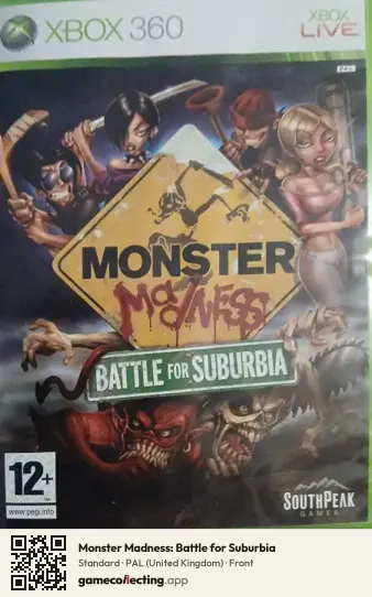 Monster Madness: Battle for Suburbia Xbox 360, United Kingdom box front