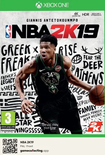 NBA 2K19 Xbox One, PAL box front
