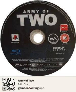 Army of Two PlayStation 3, PAL disc