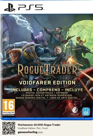 Warhammer 40,000: Rogue Trader PlayStation 5, PAL box front