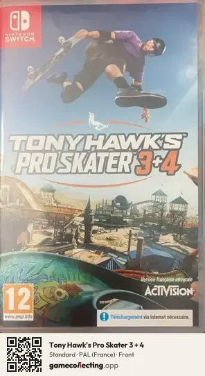 Tony Hawk's Pro Skater 3 + 4 Nintendo Switch, France box front