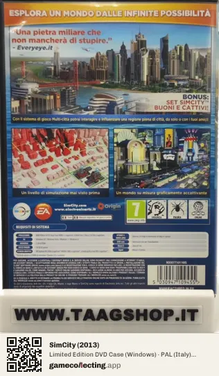 SimCity (2013) Computer, Italy box back