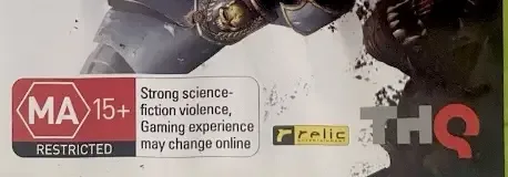 Warhammer 40,000: Space Marine, the Australian classification mark on its front