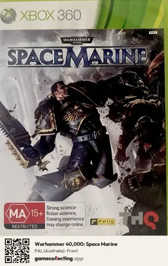 Warhammer 40,000: Space Marine Xbox 360, Australia box front